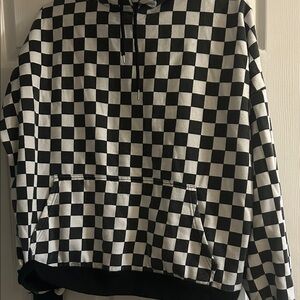 Checkered Black and White Hoodie
